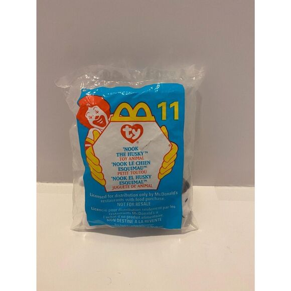 McDonald’s 1999 TY Nook The Husky Toy Animal #11 Happy Meal Toy - Picture 2 of 4